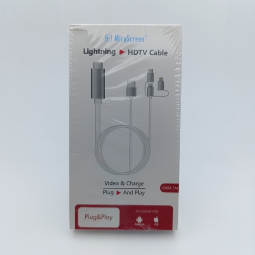 [39] ئەداپتەری تەلەفزیۆن جۆکەر MiraScreen USB/Lightning/Type-C HDTV Adapter 