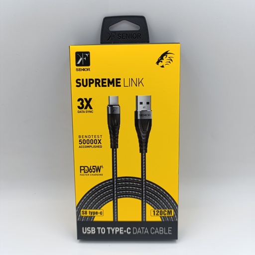 [121] کێبل تایپ سی SENIOR S28-Type-C PD Cable (1.2m) 