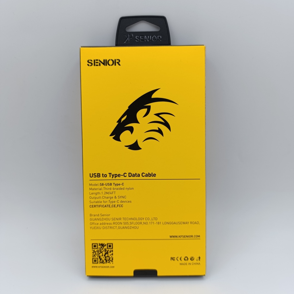 کێبل تایپ سی SENIOR S28-Type-C PD Cable (1.2m) - SAN