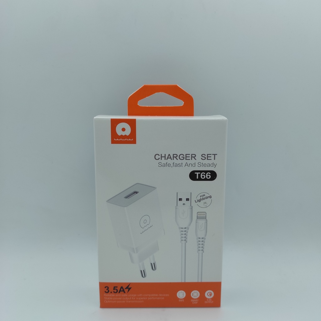 کەلەی شەحن و کێبڵ T66 USB To Lightning 