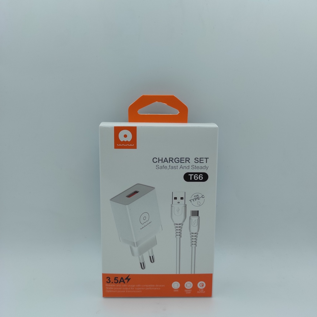 کەلەی شەحن و کێبڵ T66 USB To Type-C 