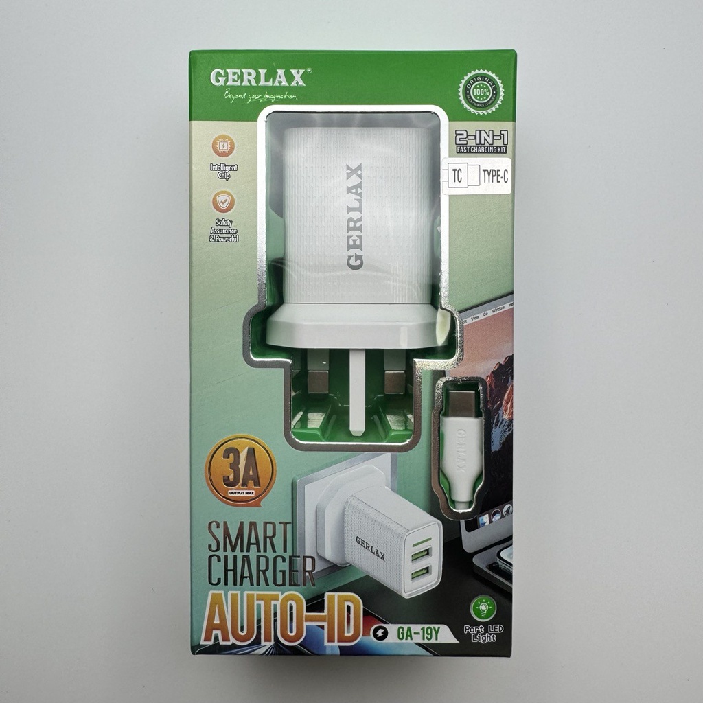 شەحنی کامل تایپ سی 2 USB Type-C Charger GERLAX GA-19Y 