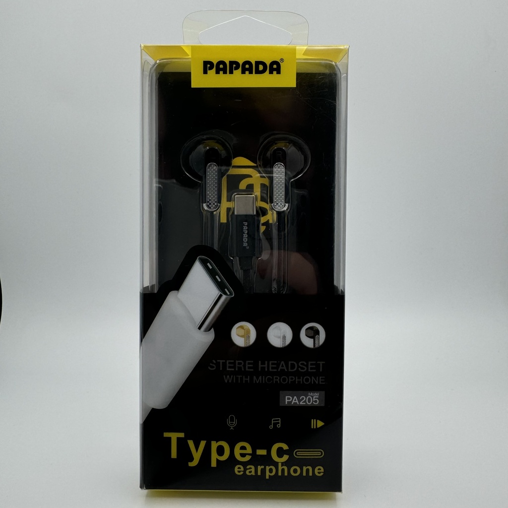 هێدفۆنی کێبل تایپ سی PAPADA PA205 Type-C Headphone 
