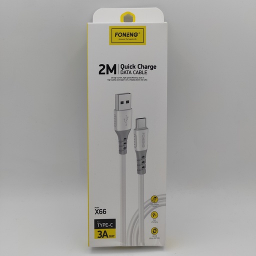 [314] کێبل FONENG X66 USB To Type-C 3A (2m) 