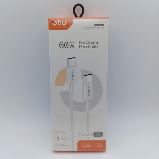 کێبل تایپ سی Ot.U Type-C To Type-C  DL08 60W -HER