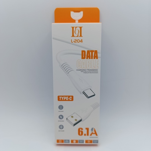 کێبل تایپ سی Type-C L-204 (1M) 