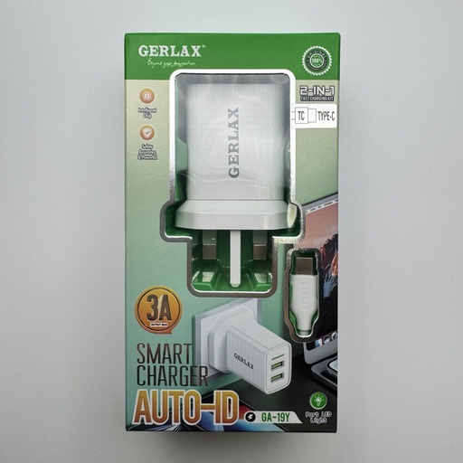 [298] شەحنی کامل تایپ سی 2 USB Type-C Charger GERLAX GA-19Y 